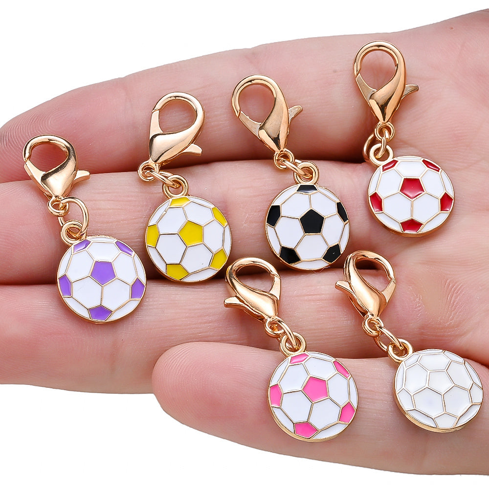 24PCS Random Mix Soccer Mini Keychain Set