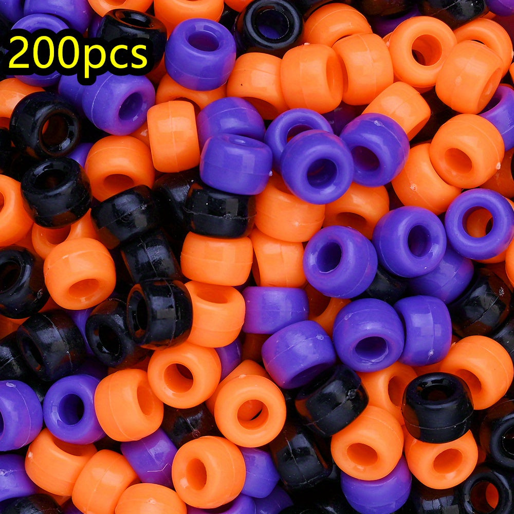 100/200pcs 6x9mm Colorful Pony Acrylic Beads