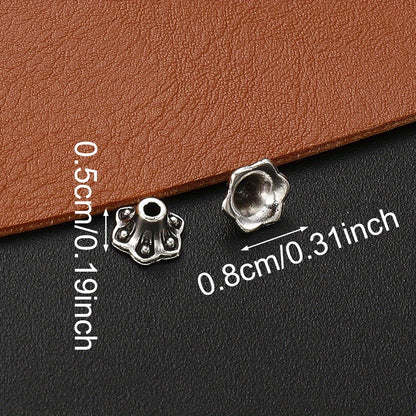 50pcs Alloy Morning Glory Spacer Beads