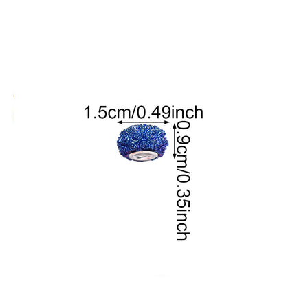 Colorful Flower Acrylic Large Hole Spacer Beads