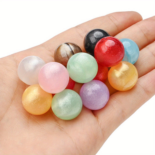 Fine Glitter Round Acrylic Beads