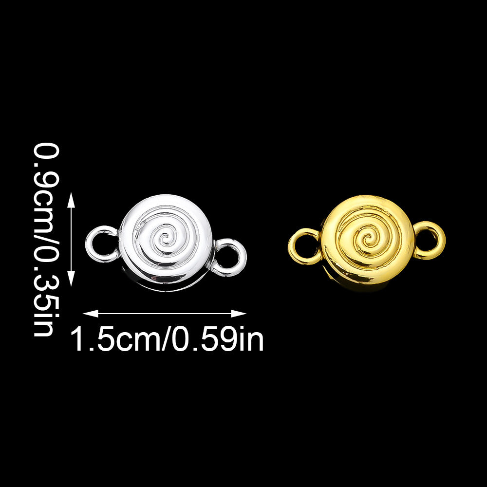 Golden and White Candy-Shaped Magnetic Jewelry Clasps