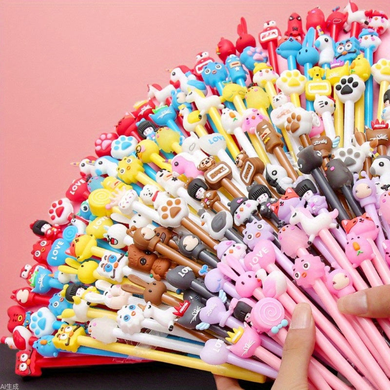 20-Piece Assorted Animal Silicone Gel Ink Pens