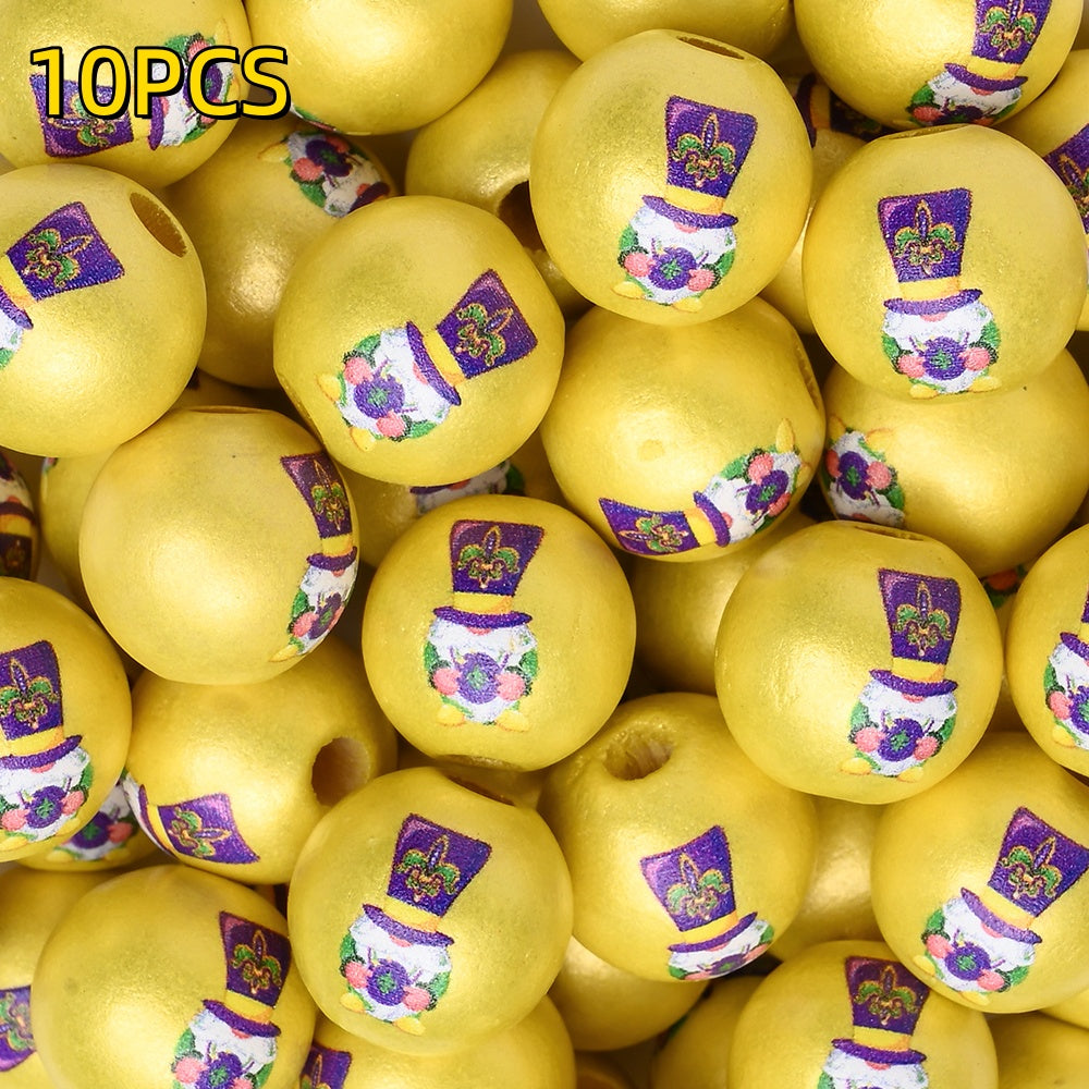 10pcs/set 16mm Carnival Wooden Beads