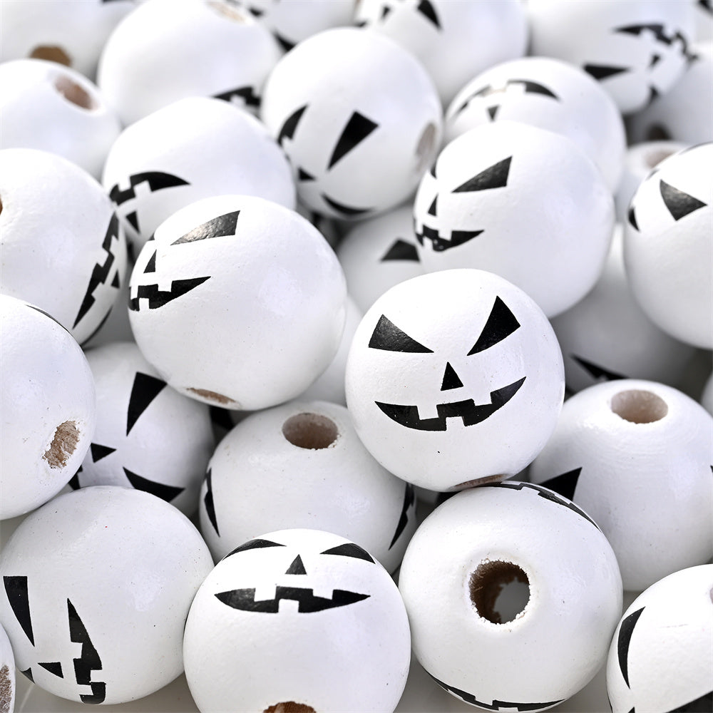 Halloween Printed Wooden Beads
