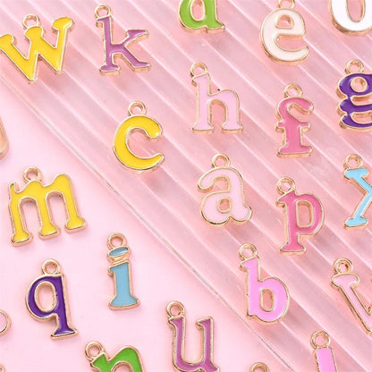A-Z Alphabet Enamel Alloy Charms