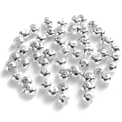 100pcs Copper Round Crimp Cover Beads