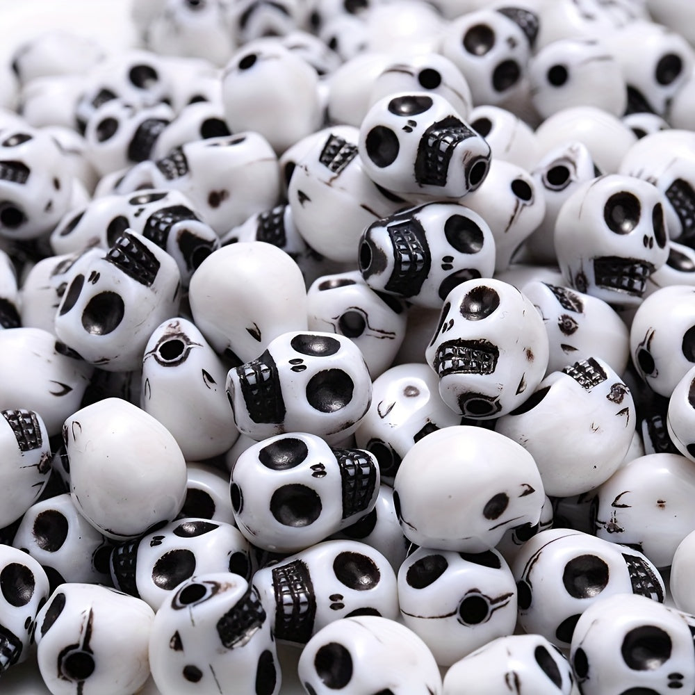 30pcs Colorful Acrylic Skull Beads