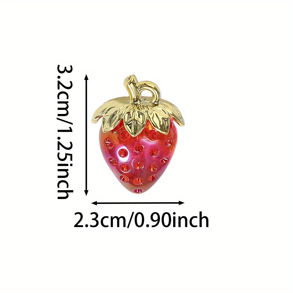 Y2K Strawberry Acrylic Pendants