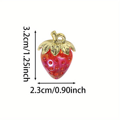 Y2K Strawberry Acrylic Pendants