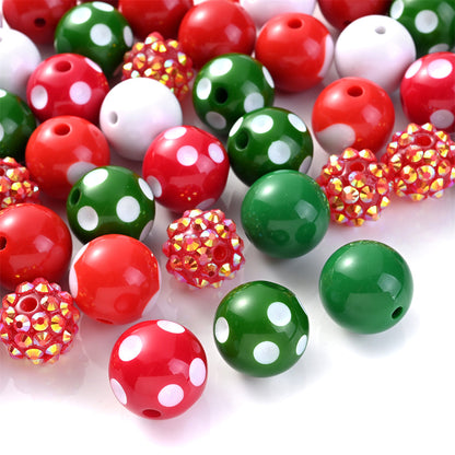 Christmas Rhinestone Acrylic Beads