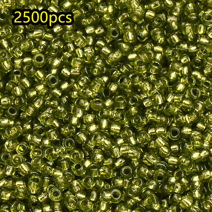 2500pcs/set 1.5mm Shiny Glass Seed Beads