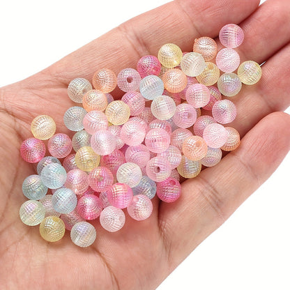 50-100pcs 8/10mm Acrylic Spacer Beads Loose Macarone Jewelry Beads