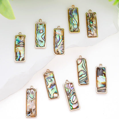 8PCS Colorful Abalone Shell Pendant Set