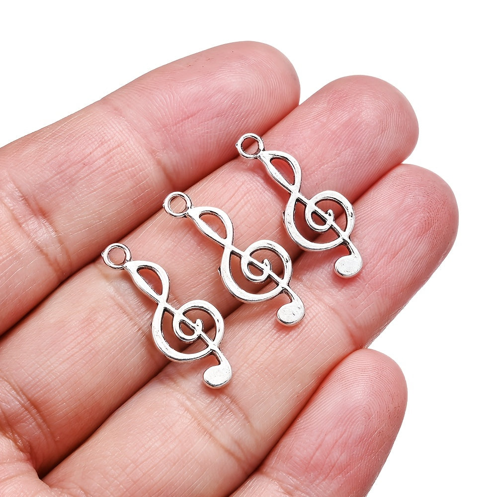 Silver Music Symbol Metal Pendant Charms