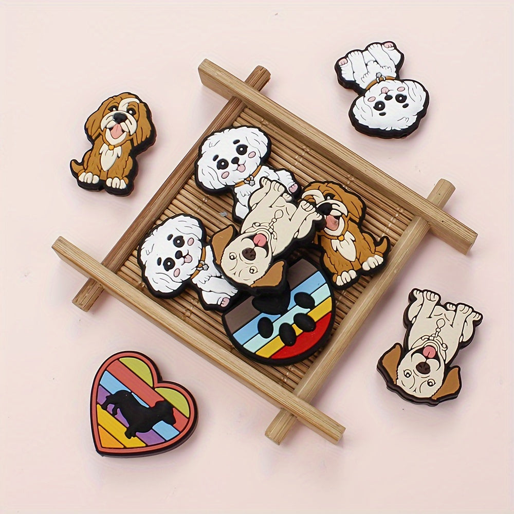 15PCS Puppy Series Silicone Bead Set