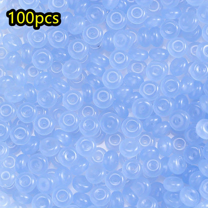 100pcs 3x6mm Multicolor Rondelle Glass Beads