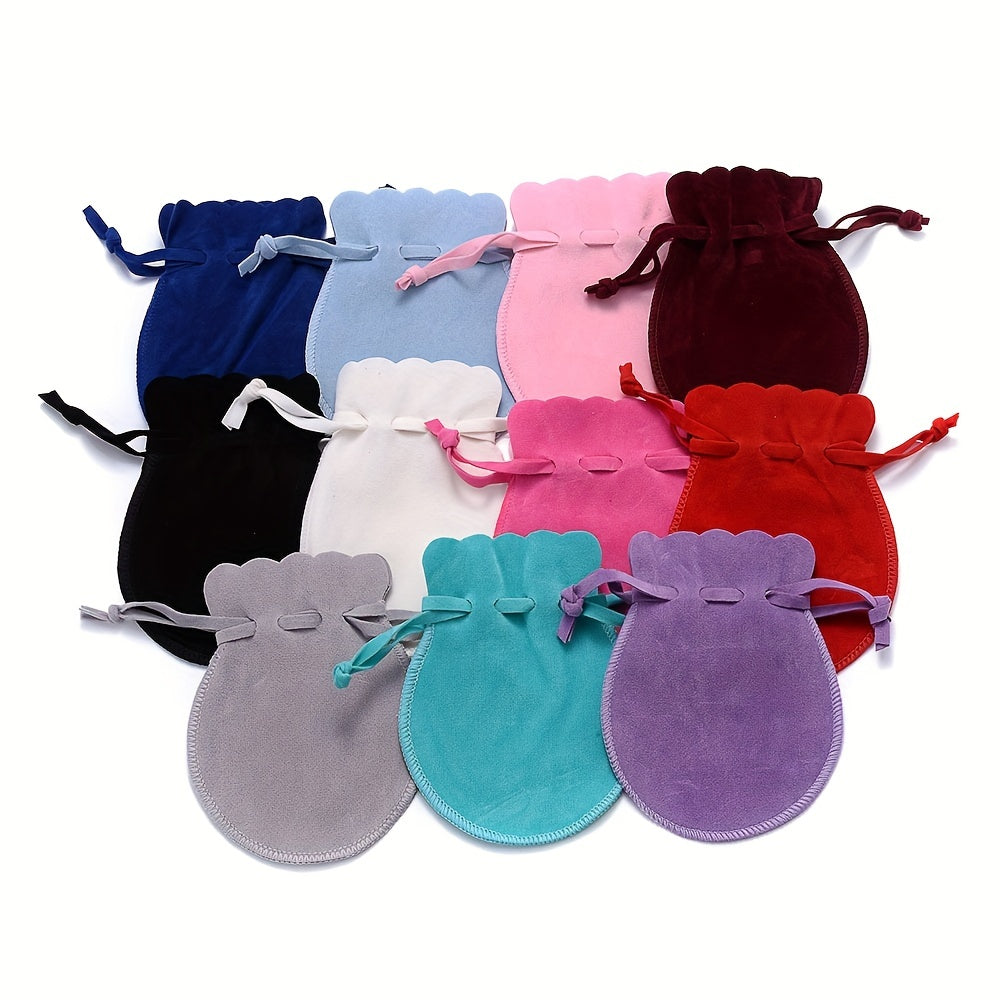 10PCS 9×12cm Velvet Drawstring Gift & Jewelry Bags