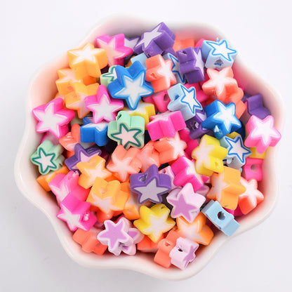 30/50pcs Colorful Clay Shape Beads
