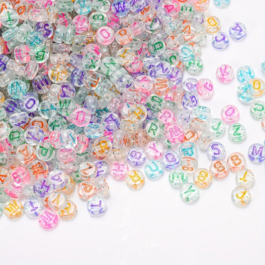 Clear Acrylic Letter Beads