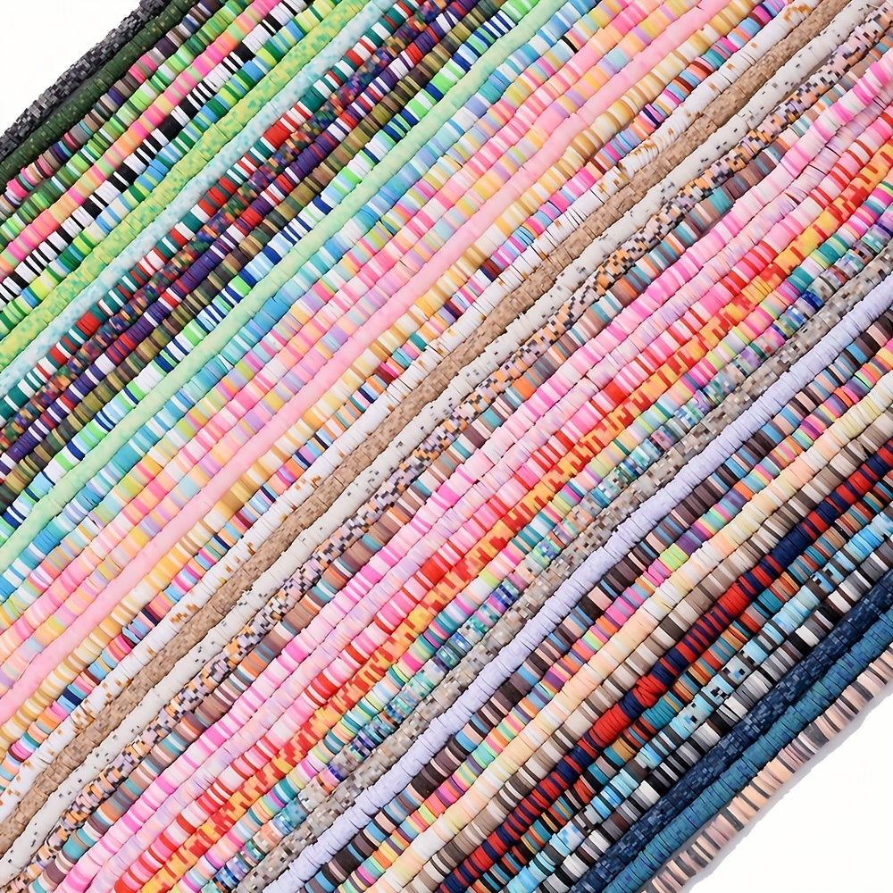 Mixed Color Polymer Clay Flat Beads