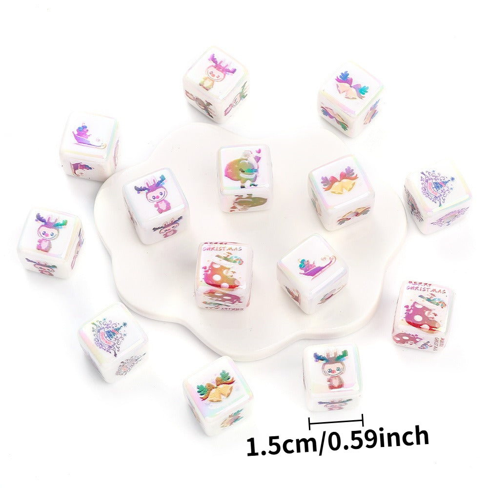 White Square Acrylic Beads