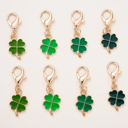 Four-Leaf Clover Lucky Keychain Set