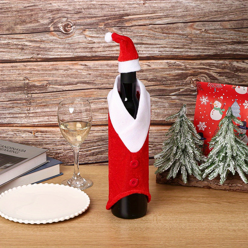 Christmas Velvet Wine Bottle Hat Covers
