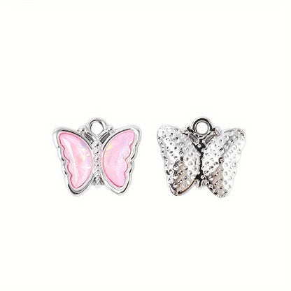 Colorful Alloy Butterfly Pendants