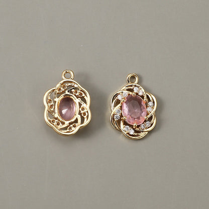 Glass Flower Pendants
