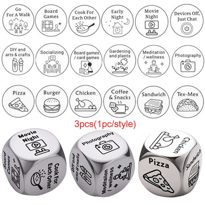 Stainless Steel Decision Making Dice Set