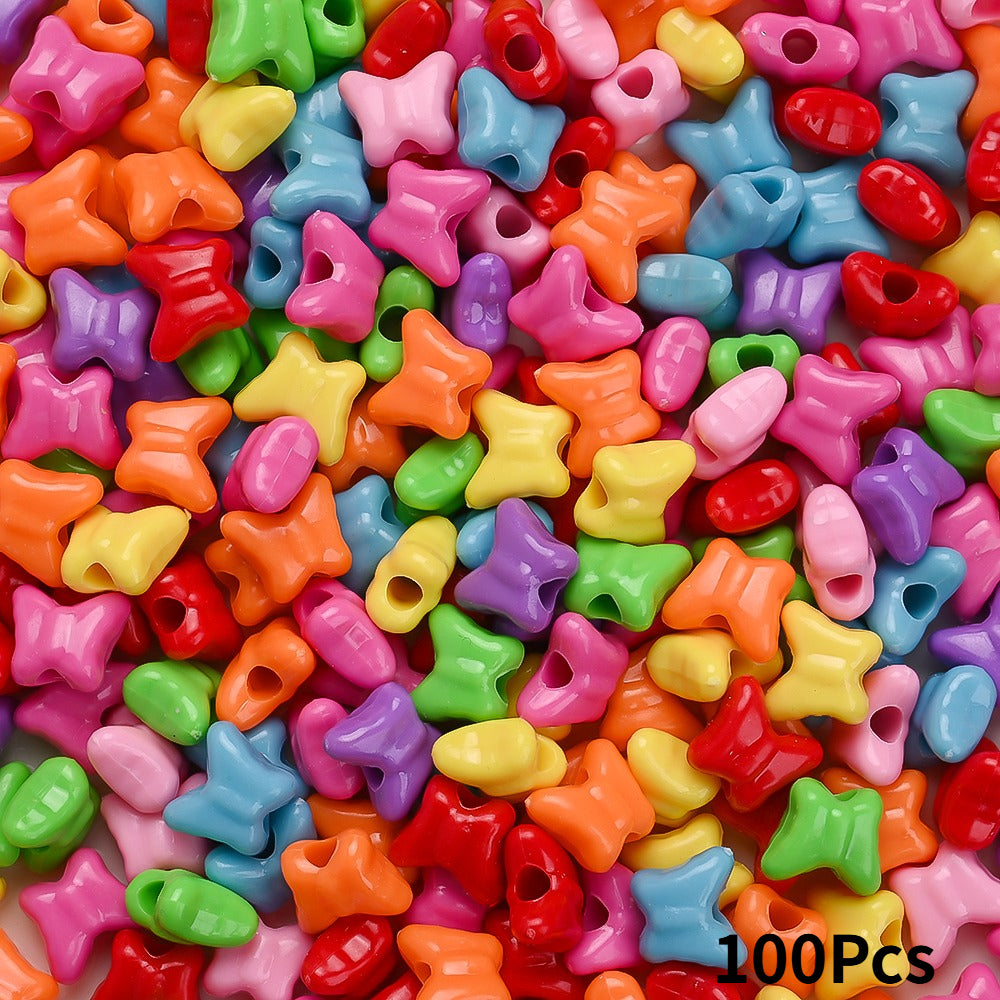 Mixed Heart Butterfly Acrylic Beads
