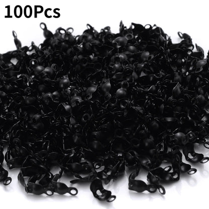 100/200pcs 4x8mm Ball Chain Connector Crimp Beads