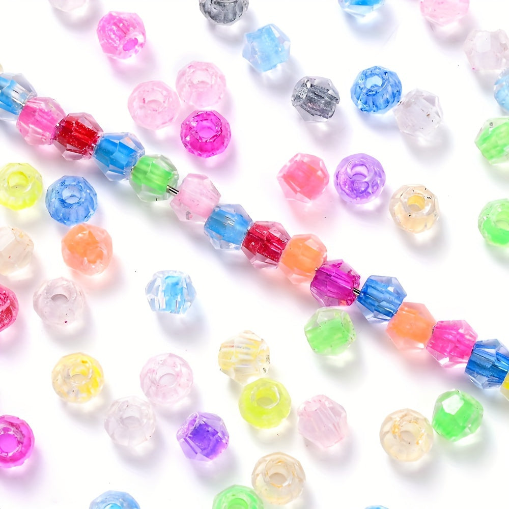 Transparent 4 mm Diamond-Shaped Glass Beads