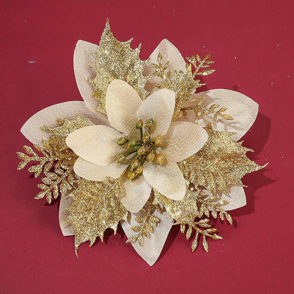 Elegant Handmade Christmas Plastic Flowers