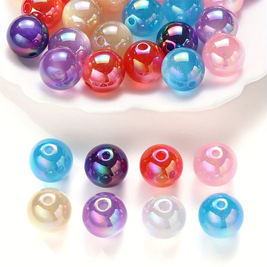 AB Glitter Cat Eye Resin Beads