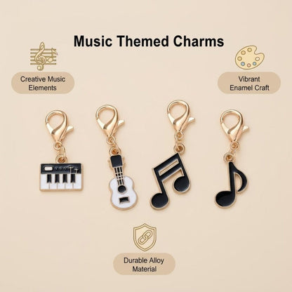 Music-Themed Alloy Pendant Charms