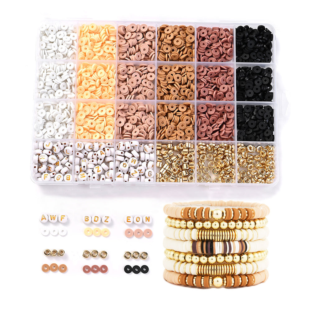 2300pcs/Box Clay Beads Bracelet Making Kit