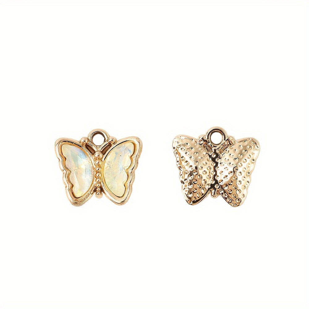 Colorful Alloy Butterfly Pendants