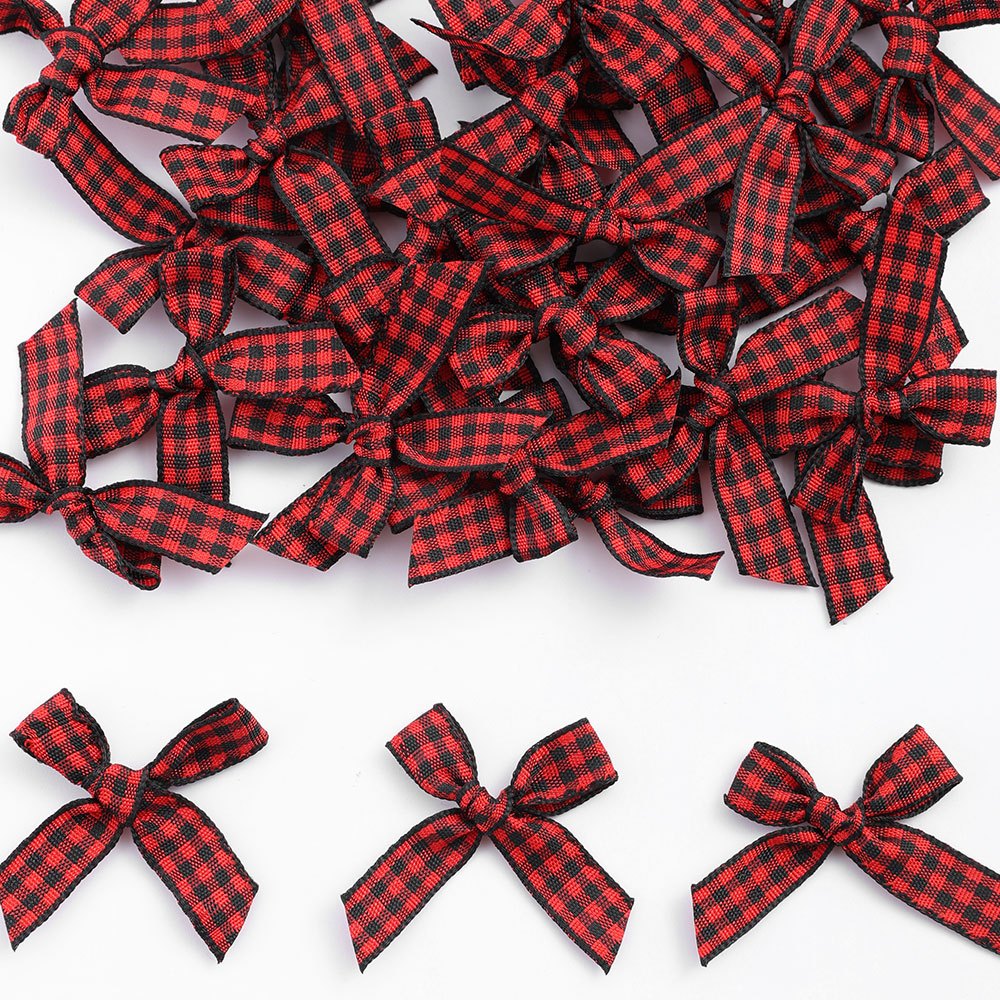 Christmas Plaid Bow Embellishments