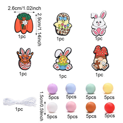 Rainbow Silicone Beads