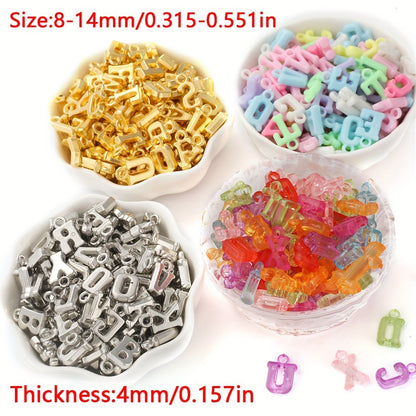 Mixed Letter Acrylic Pendant Beads
