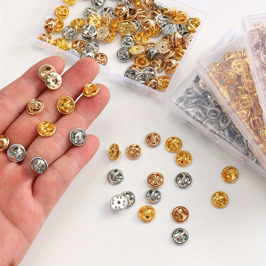 100-Piece Metal Butterfly Brooch Pin Backs