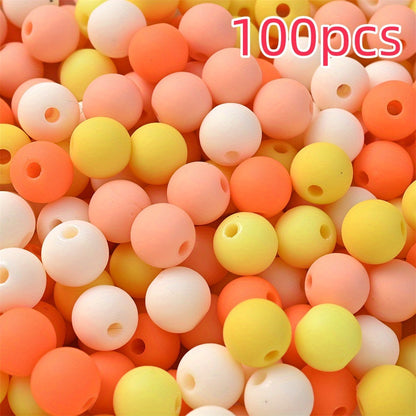 Color Series Matte Round Acrylic Spacer Beads