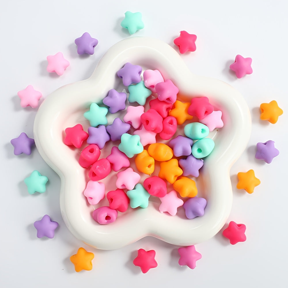 20-Piece Multicolor Heart-Shaped Silicone Beads