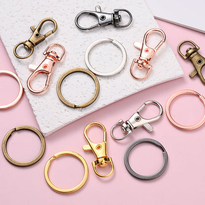 Zinc Alloy Circle Keychain Set