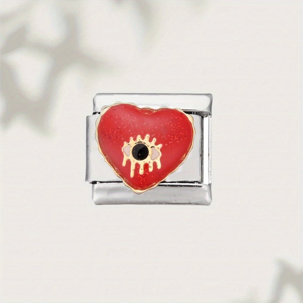1pc 9mm Stainless Steel Italian Charm Bead