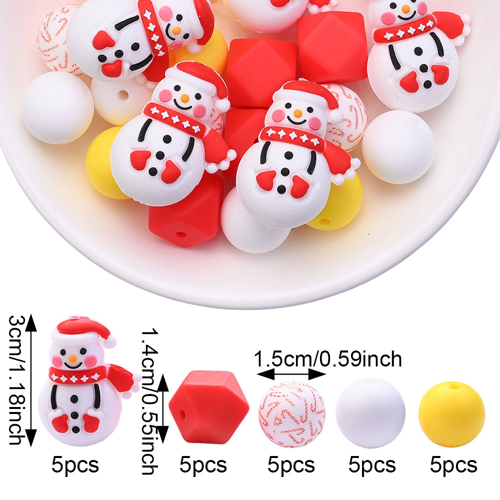 Christmas Silicone Focal Bead Set