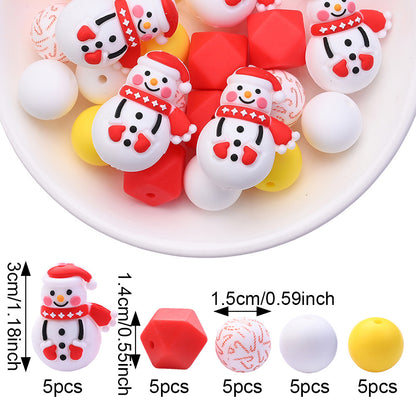 Christmas Silicone Focal Bead Set