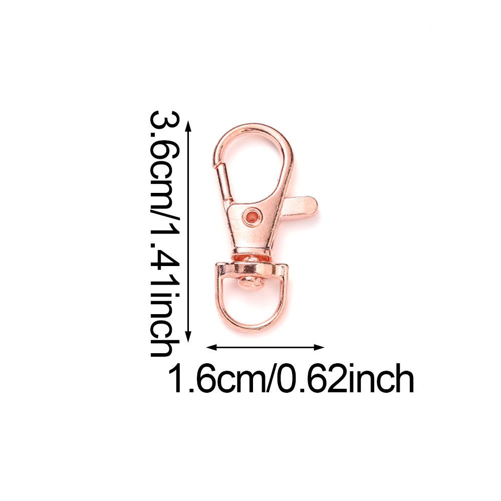 Mixed Color Zinc Alloy Swivel Lobster Clasp Hooks